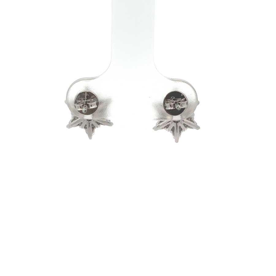 Sun motif ring displayed on white background with CZ stones