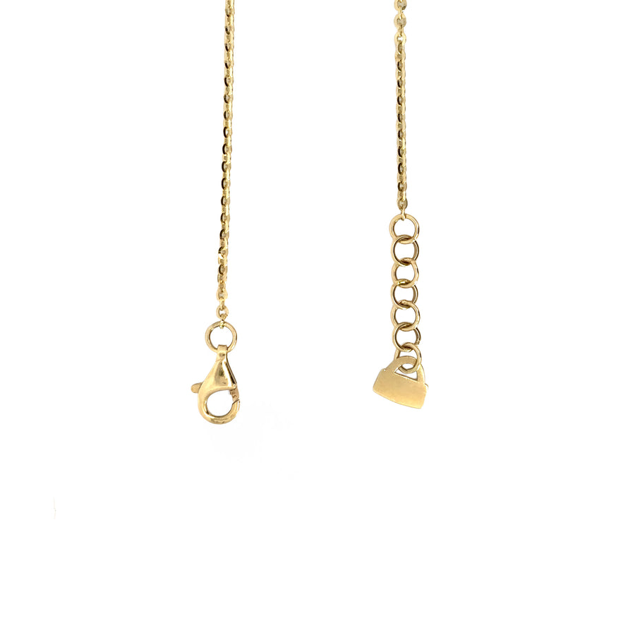 20-inch white necklace with classic gold detailing