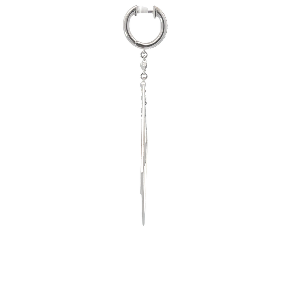 Elegant gold drop earrings featuring triangle design