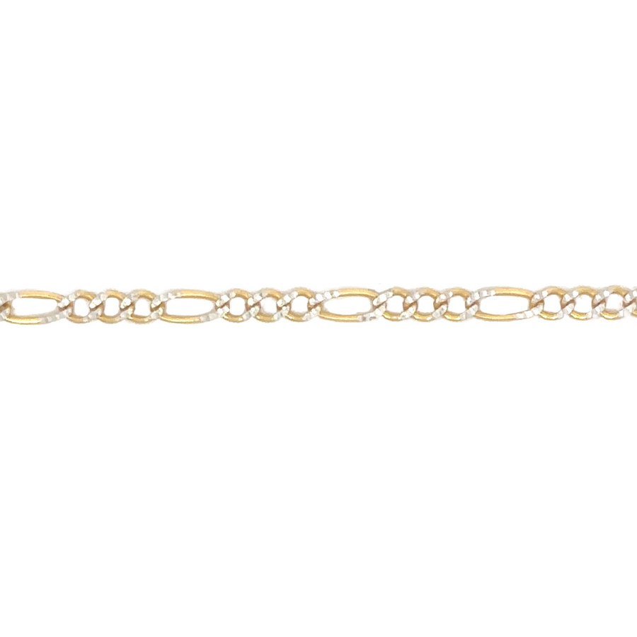 14k gold two-tone chain with sleek design, ideal for both casual and special occasions.