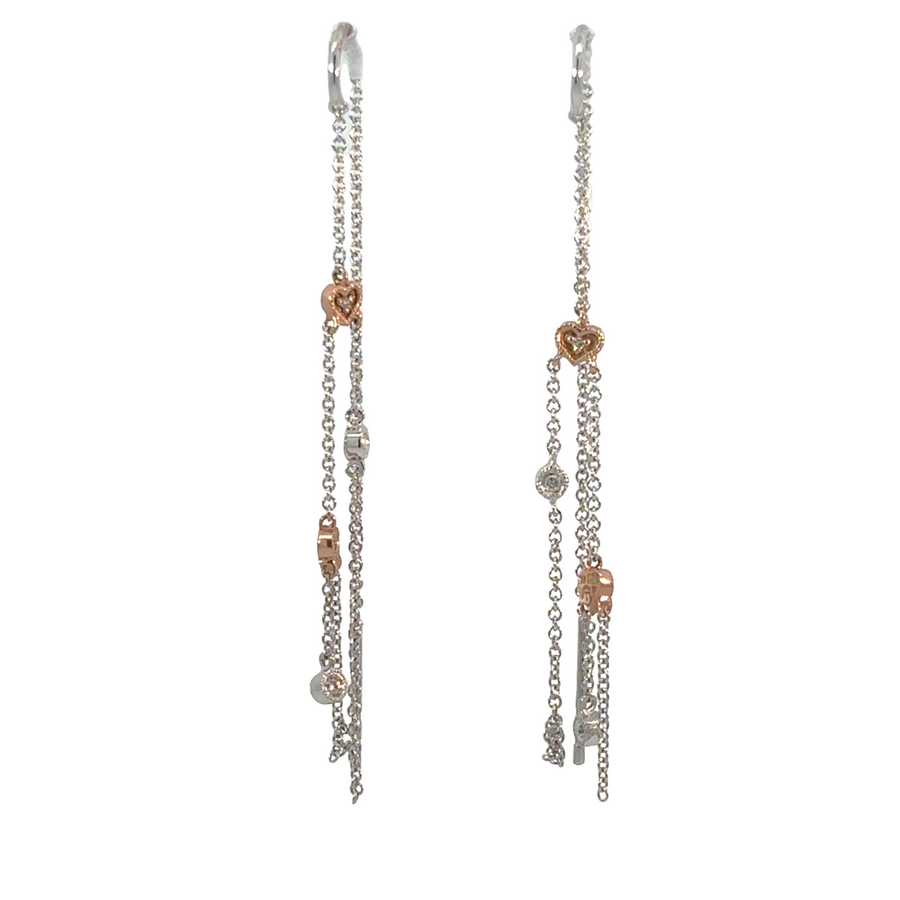 Women’s diamond earrings in two-tone gold