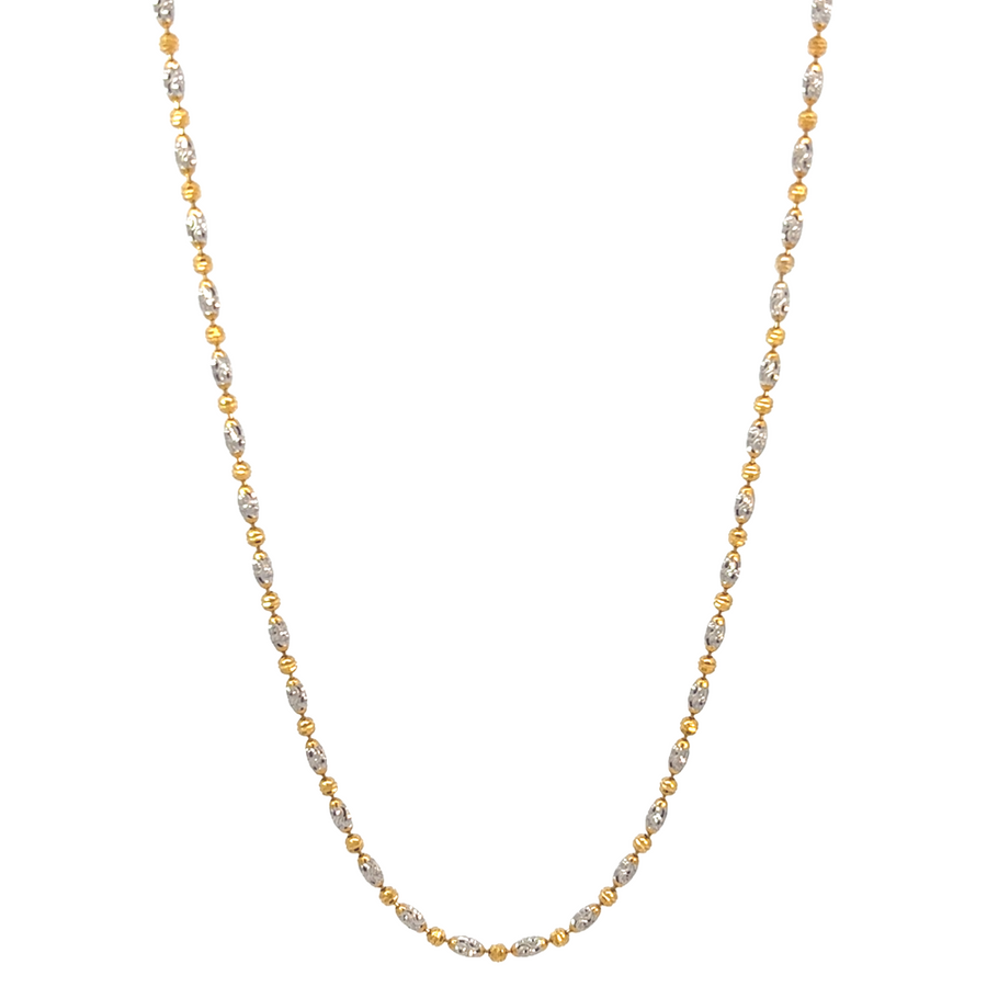 real gold two-tone necklace 24.25 inch