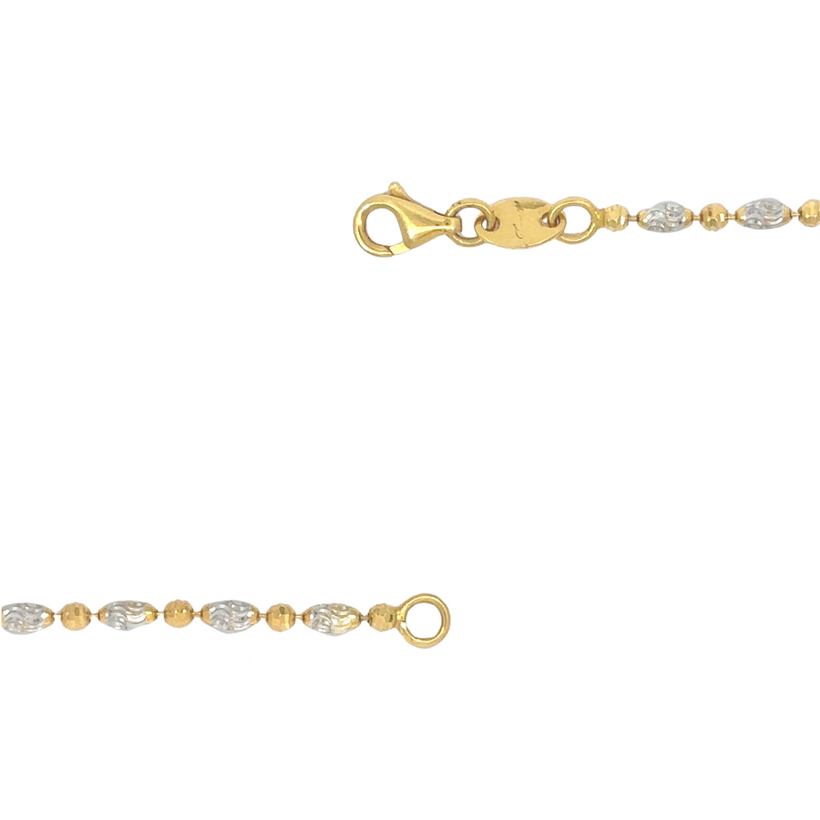 Elegant two-tone gold chain necklace for men and women