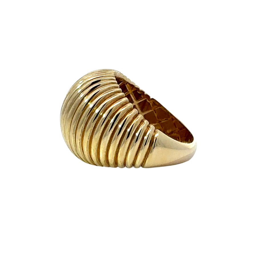 Bold statement 14k gold ring designed for modern elegance
