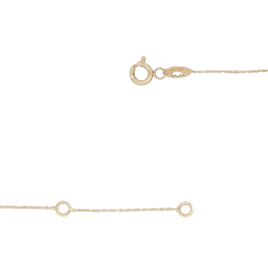Timeless 14k gold necklace featuring sparkling flower-shaped CZ charm