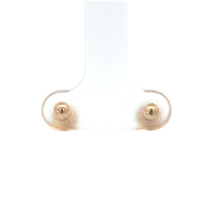 14k gold small ball stud earrings for women and babies
