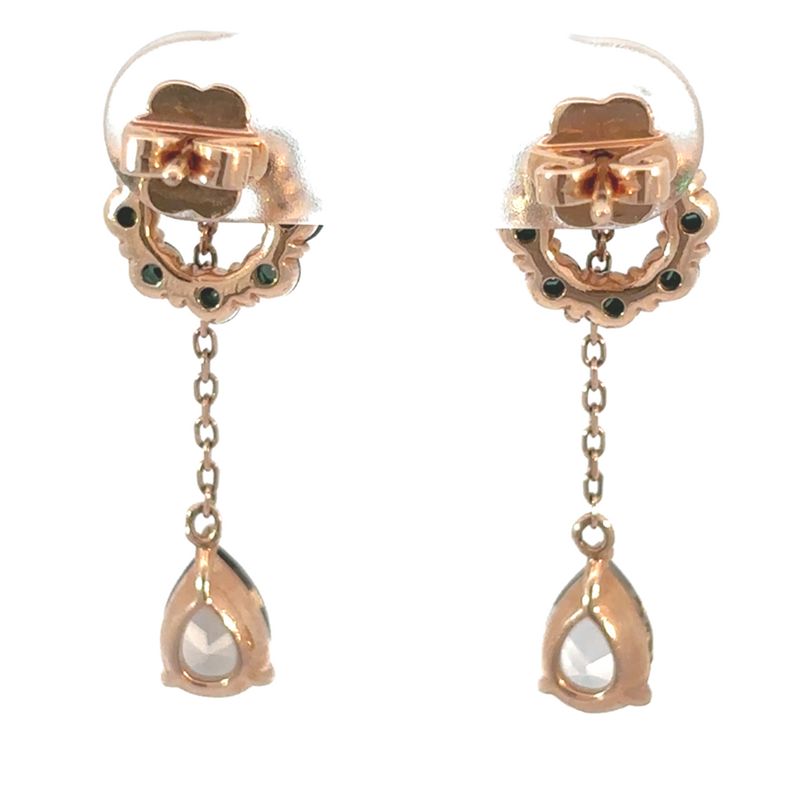 Timeless 14k rose gold earrings with a sophisticated drop shape