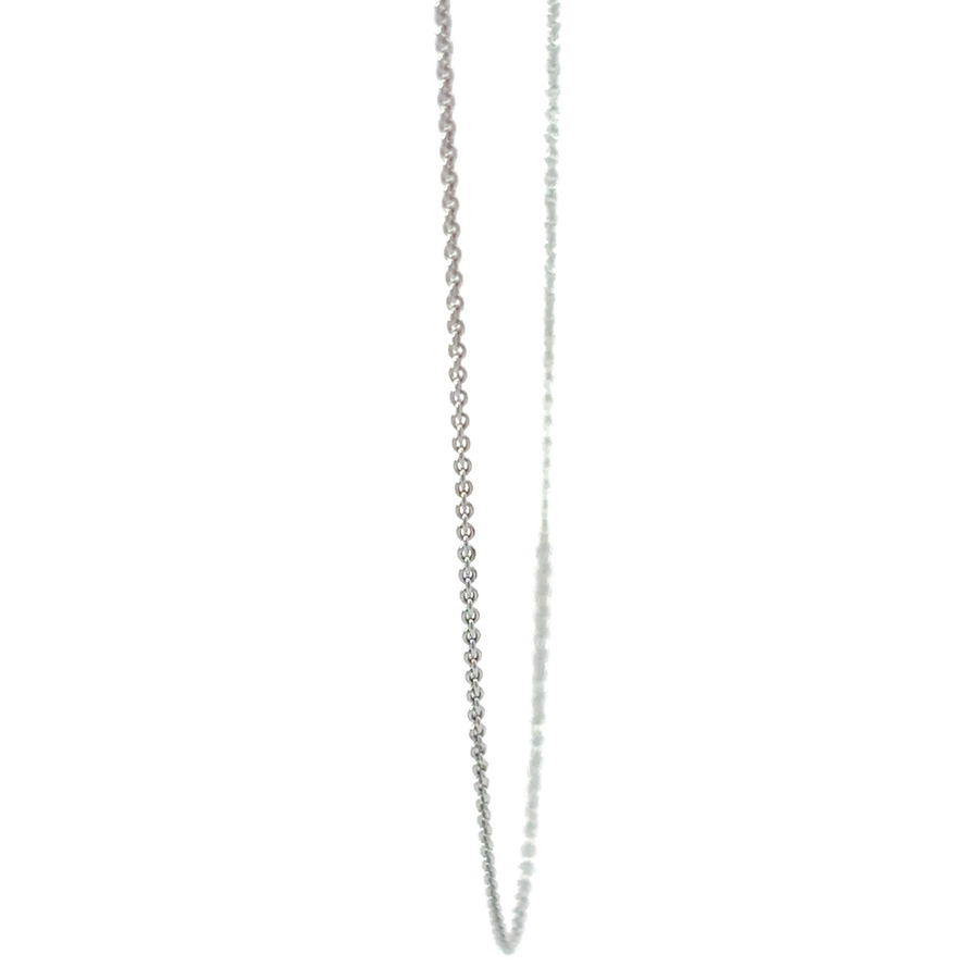 Detail shot of necklace clasp, demonstrating secure closure