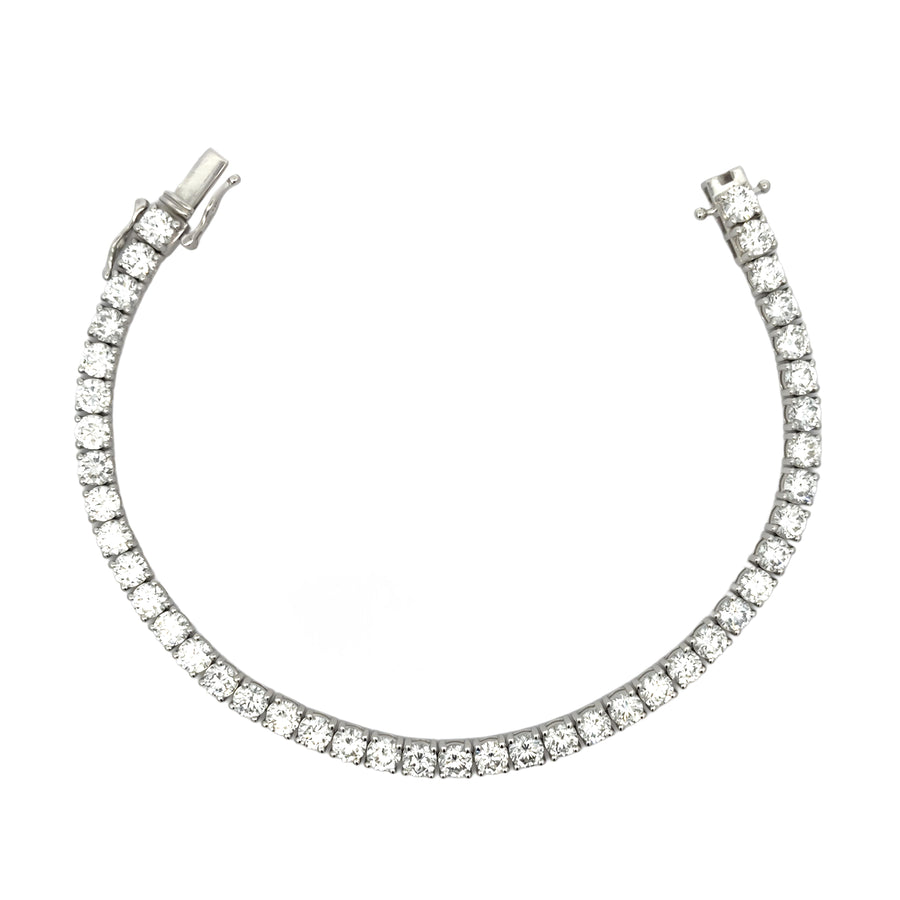 14k white gold bracelet with 9.66 CTS lab-grown diamonds