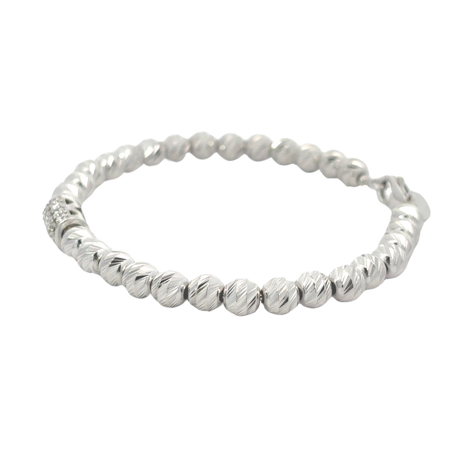 Elegant women’s bracelet with braided white gold design