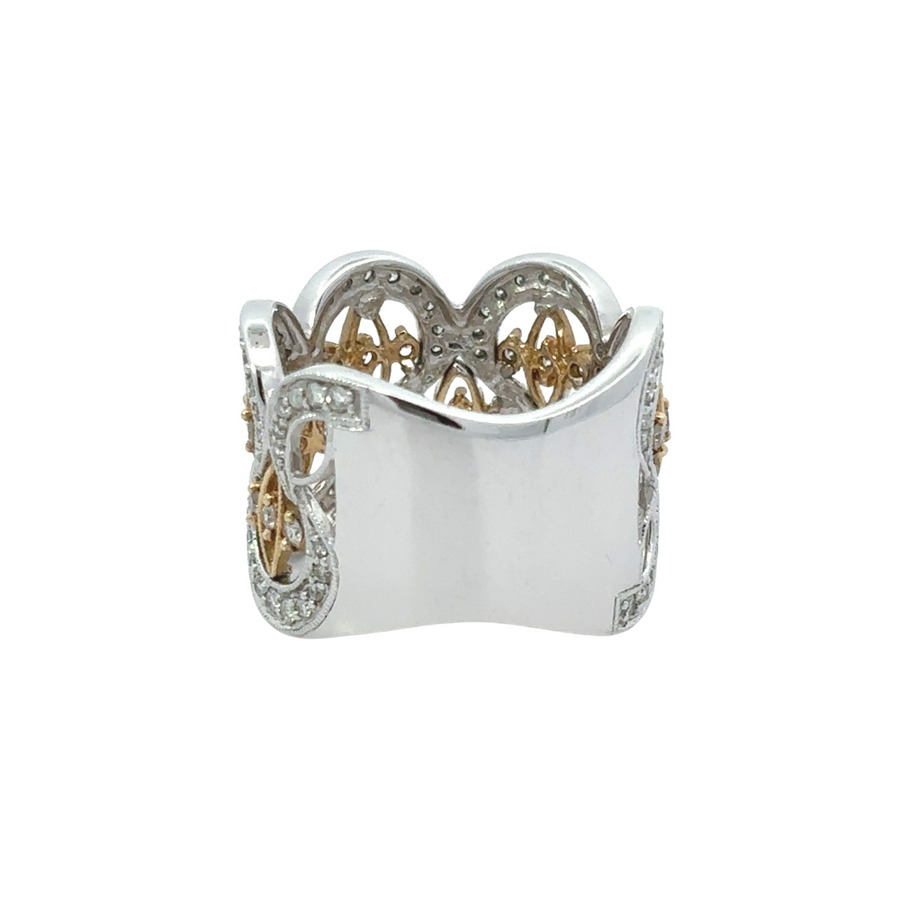 Women’s diamond ring crafted from 14k white gold