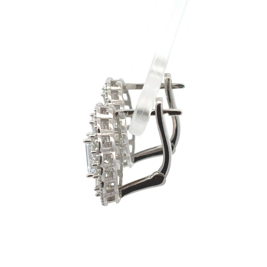 Timeless 14k white gold earrings designed for women