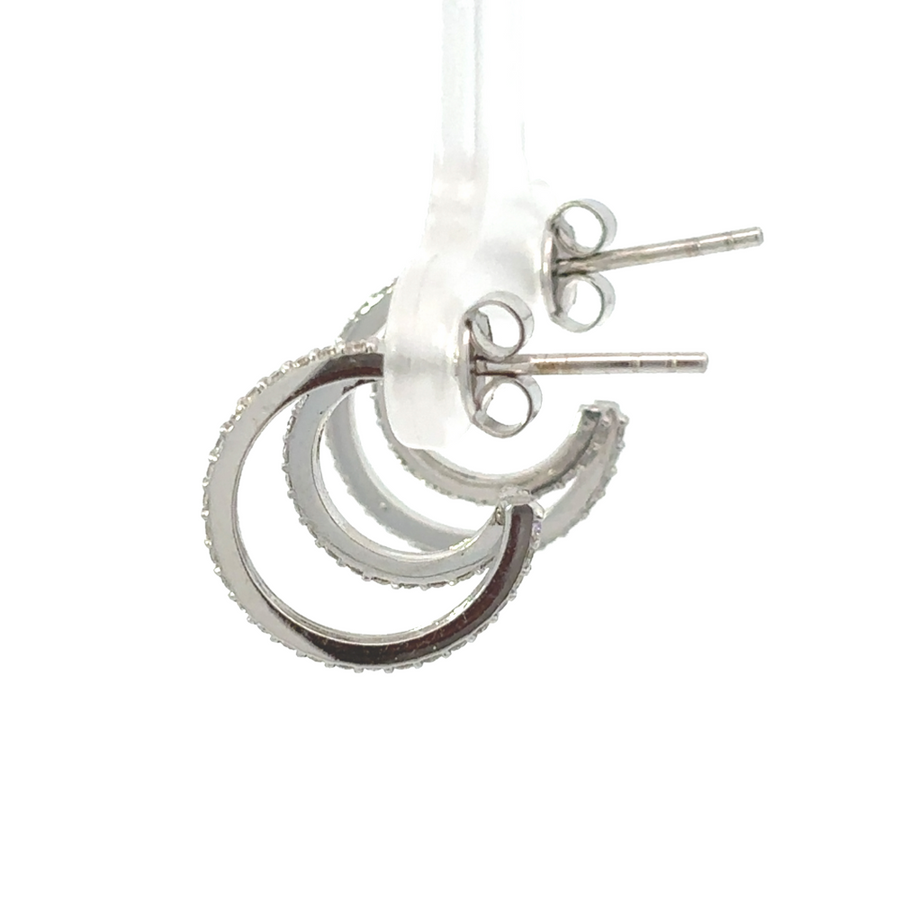 Elegant 14k White Gold Earrings with sparkling diamonds