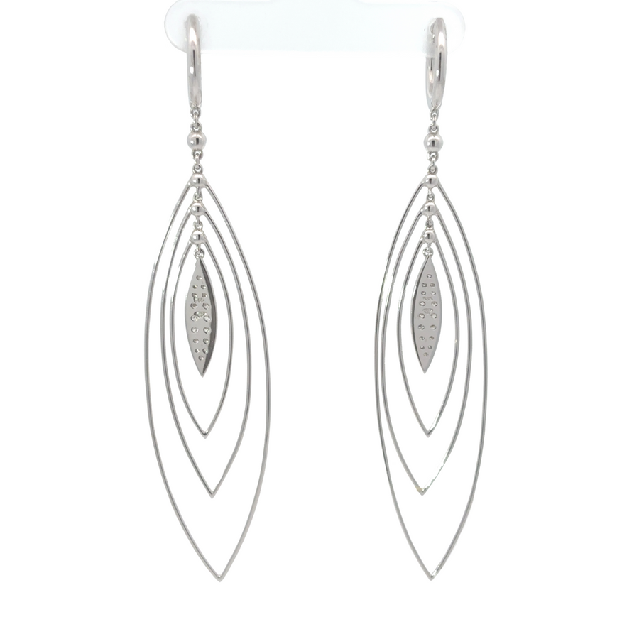 Elegant women’s earrings crafted in 14k white gold