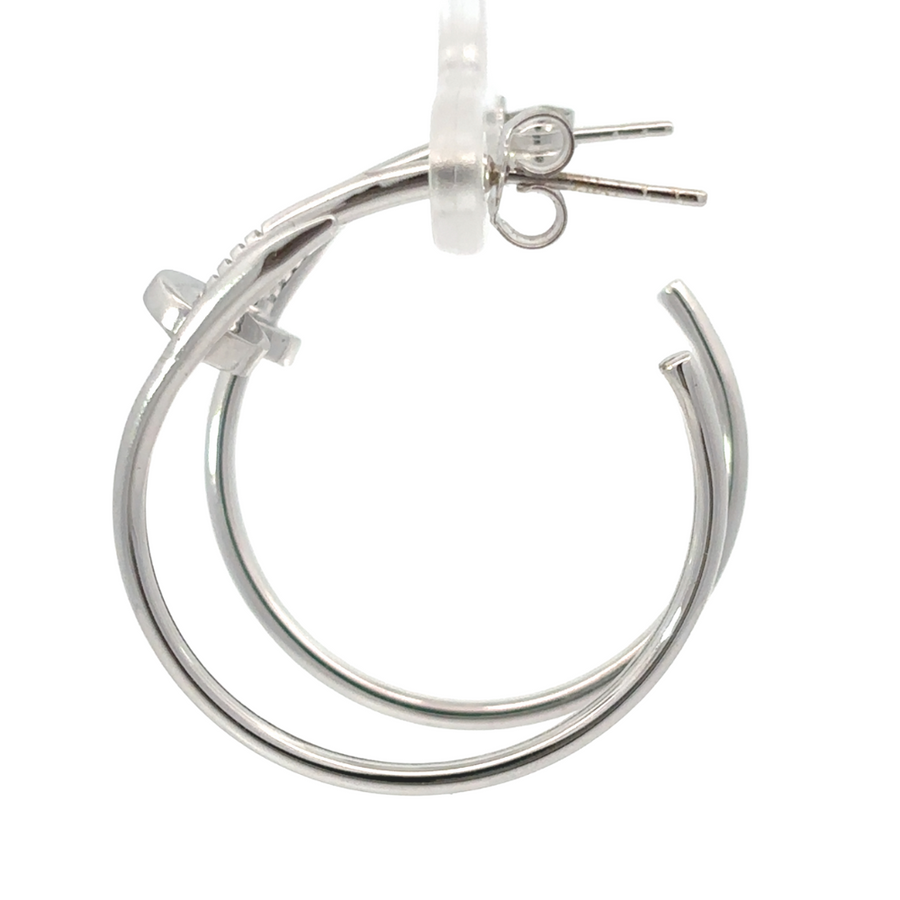 Elegant 14k white gold hoop earrings designed for everyday wear