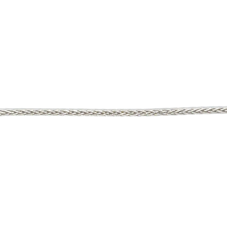 Sleek 16-inch necklace in solid 14k white gold