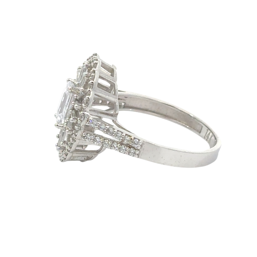 Elegant women's CZ ring in oval design