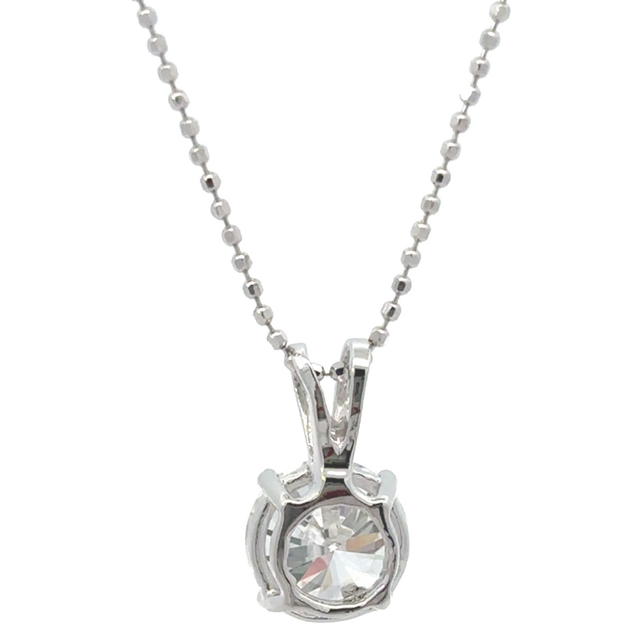 14k white gold pendant with 2.01 CTs lab diamond, offering timeless elegance and modern brilliance.