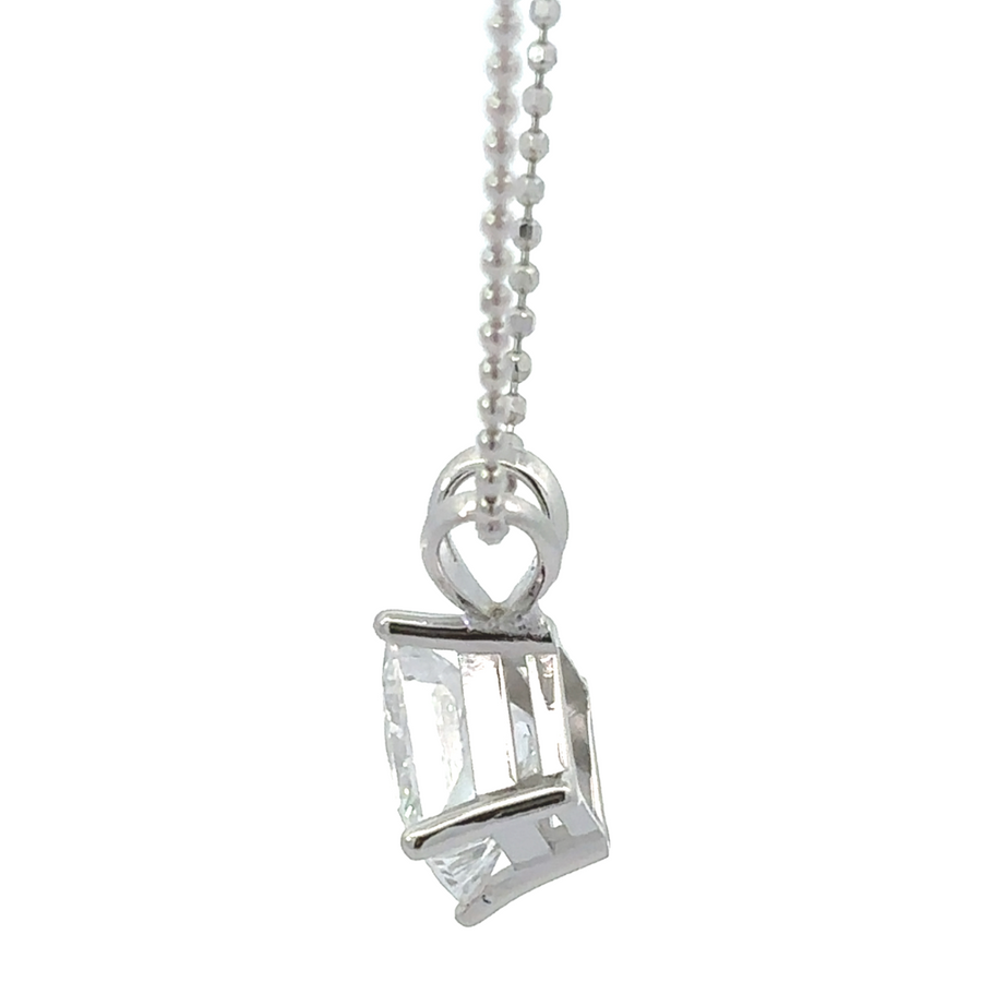 Luxurious 14k white gold pendant with a 2.09 CT ethically sourced lab diamond for timeless elegance.