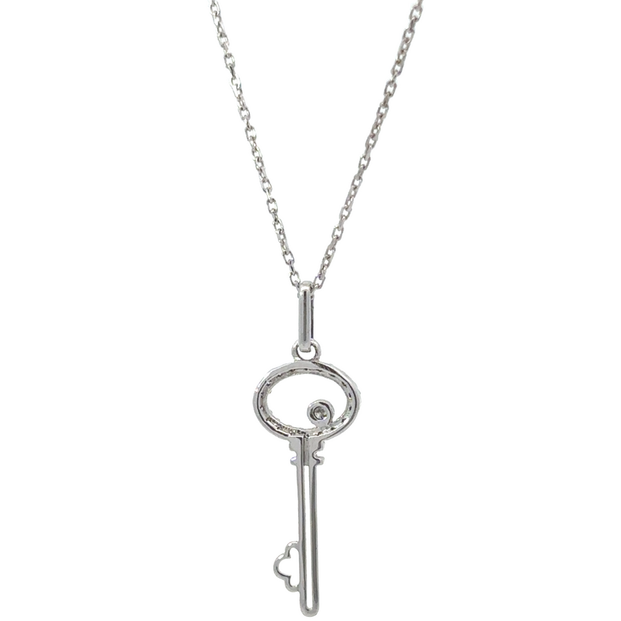 elegant women's white gold pendant