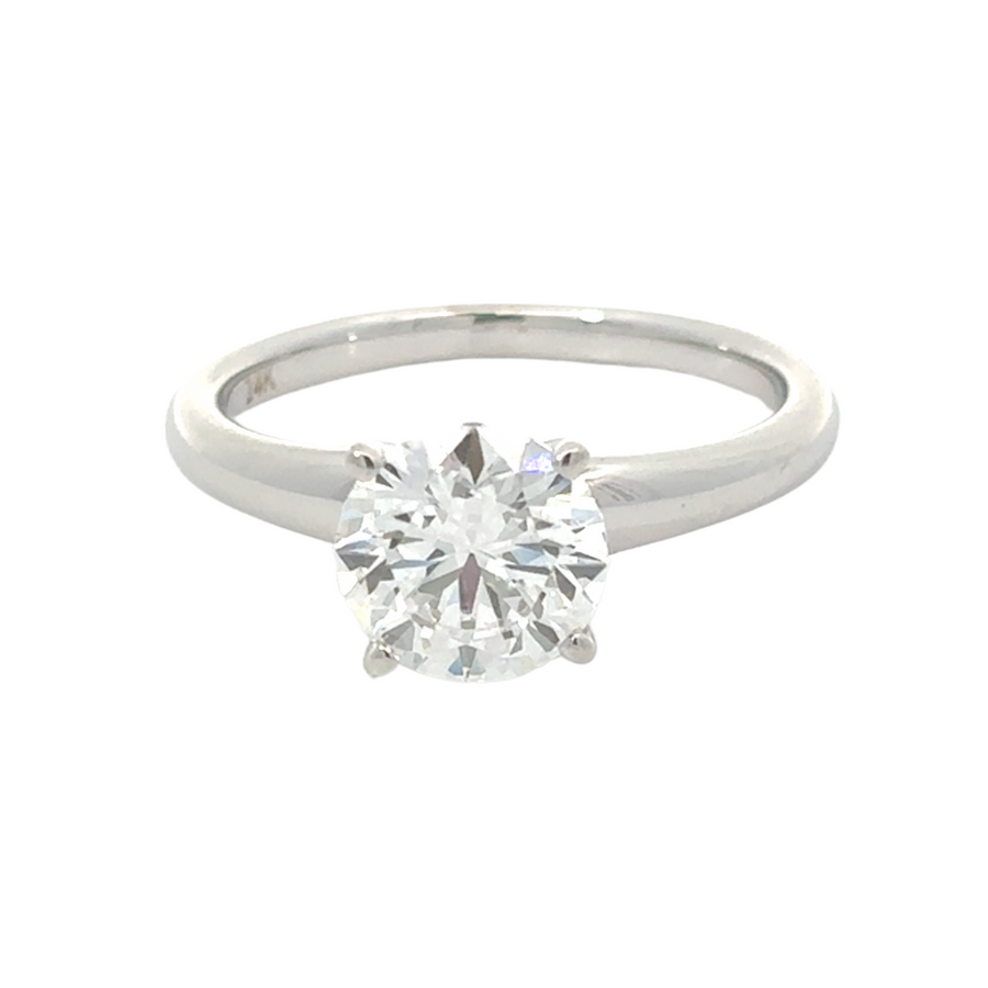 14k white gold ring with 2.00 CT lab-grown diamond for women