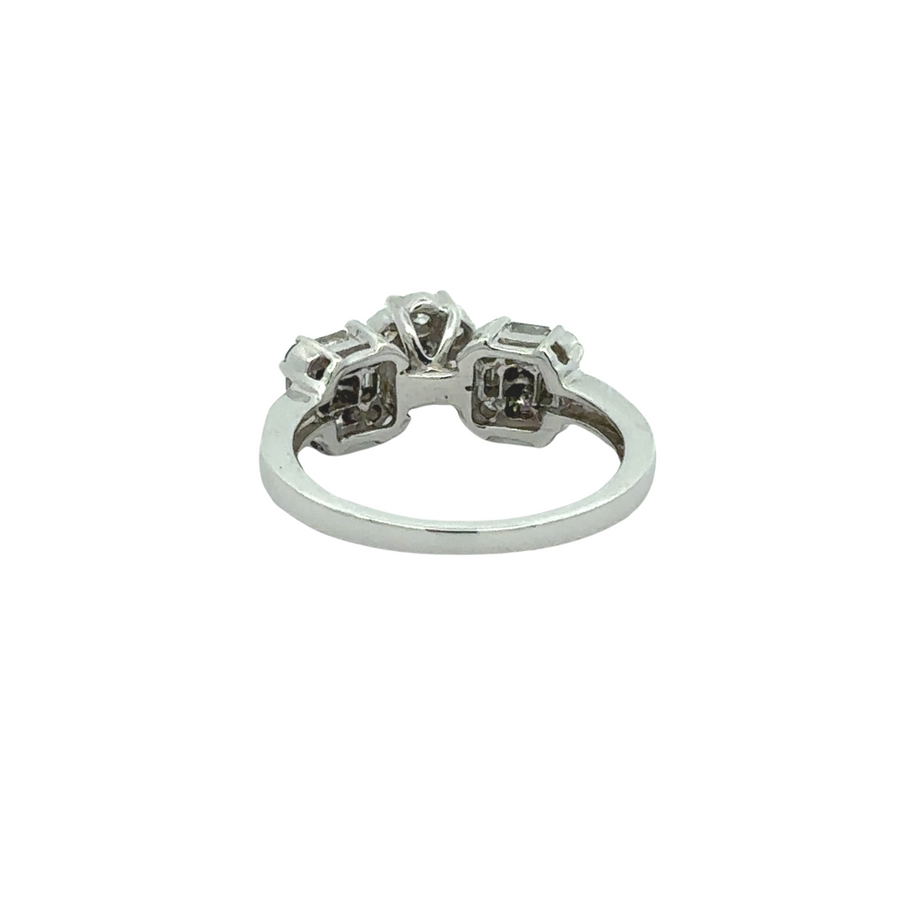 Elegant band of 14k white gold adorned with sparkling diamonds