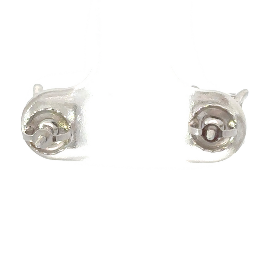 Timeless lab-grown diamond stud earrings in 14k white gold