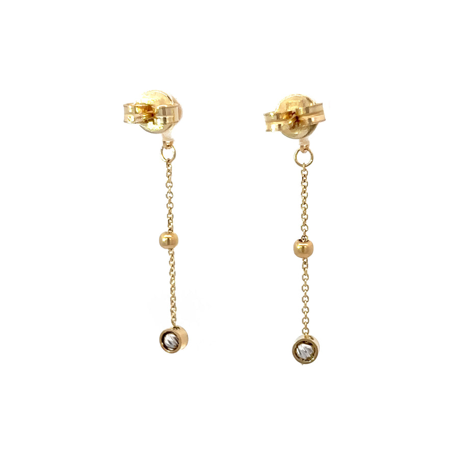 4k Gold Drop Earrings with CZ – Elegant and Timeless