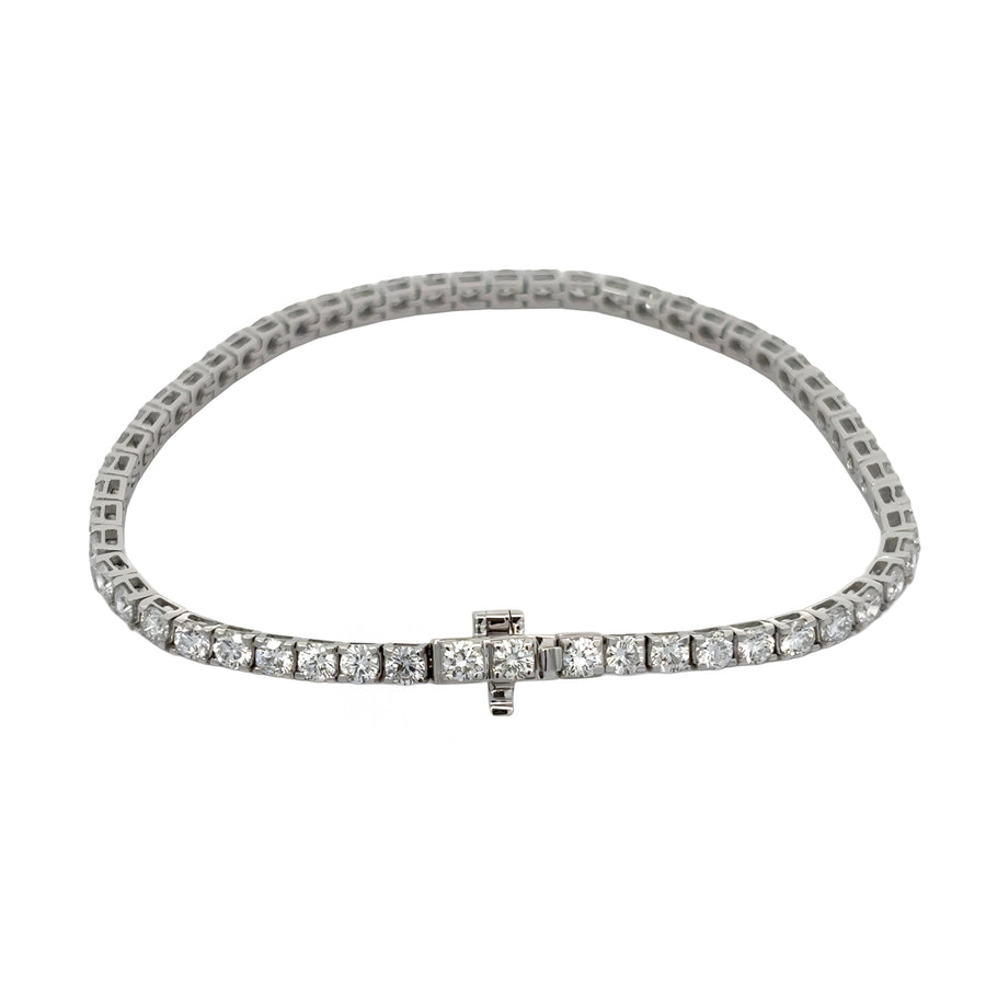 14k White Gold Bracelet with 5.00 CTS Lab Diamonds for Women