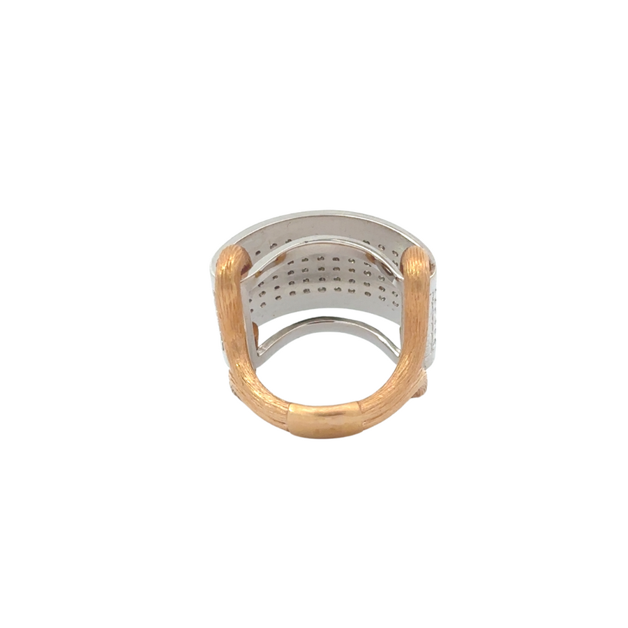 Women’s 18K two-tone gold diamond ring for special occasions
