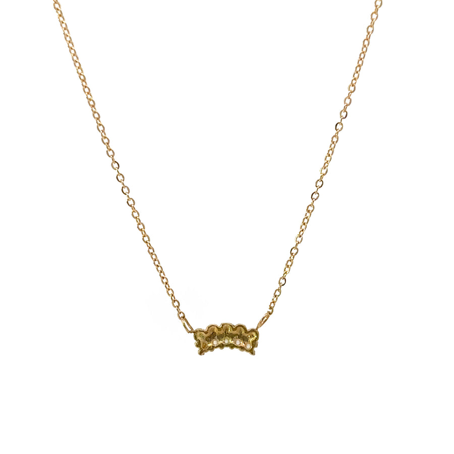 Adjustable 15 to 16-inch 18k gold chain with crown charm