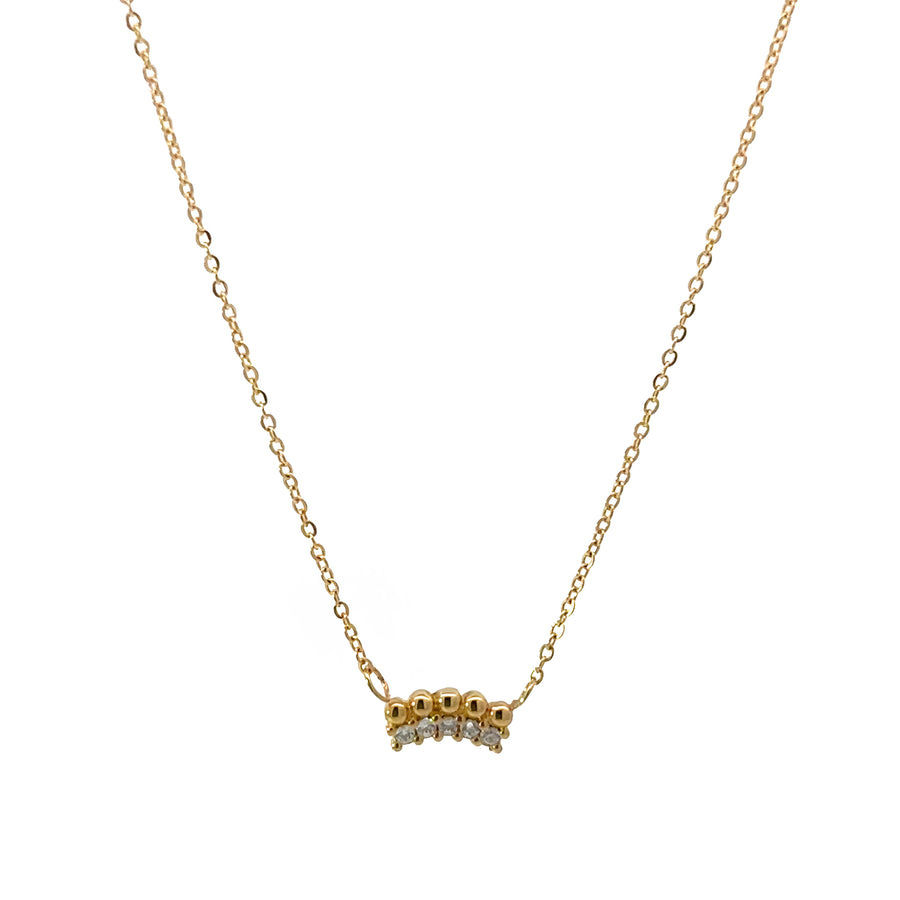 18k gold crown necklace with adjustable chain for women and babies