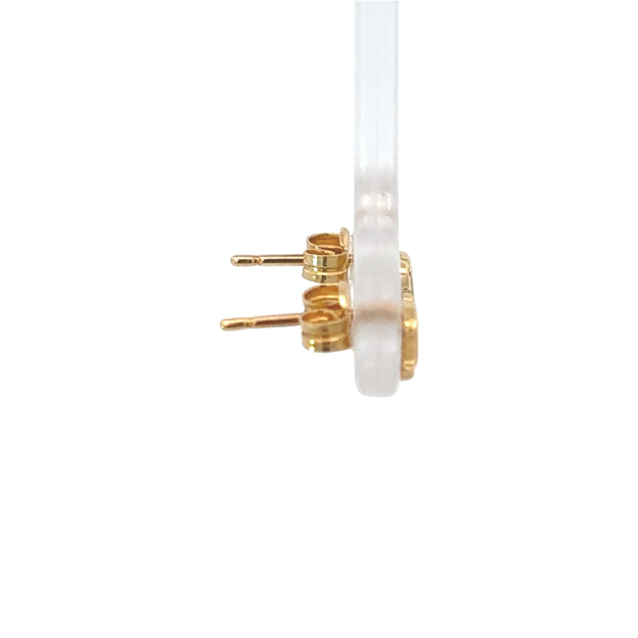 Dainty 18k gold earrings designed for baby girls