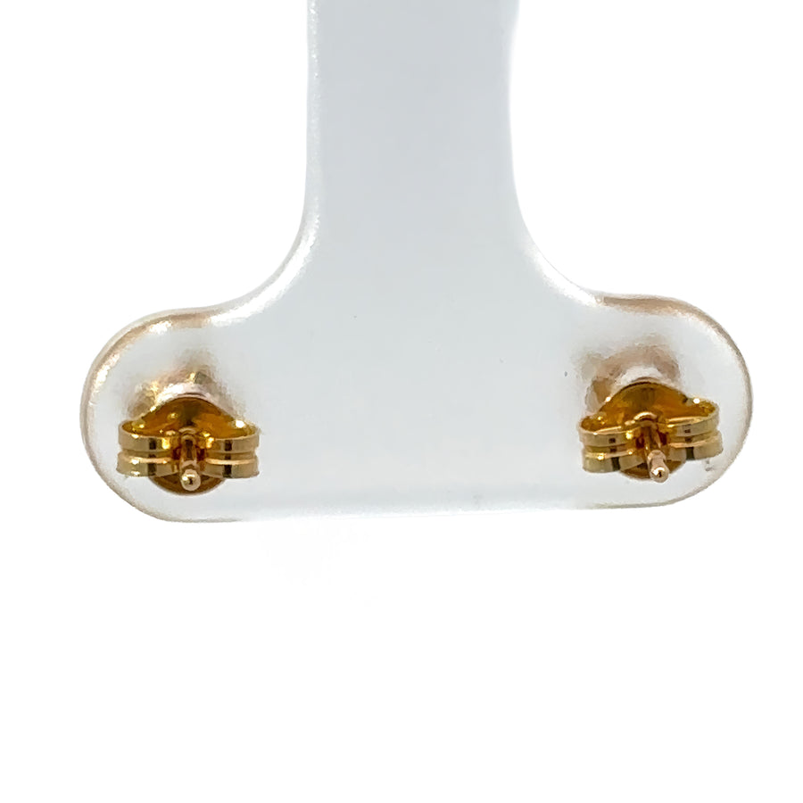 Lightweight 18k gold earrings designed for babies