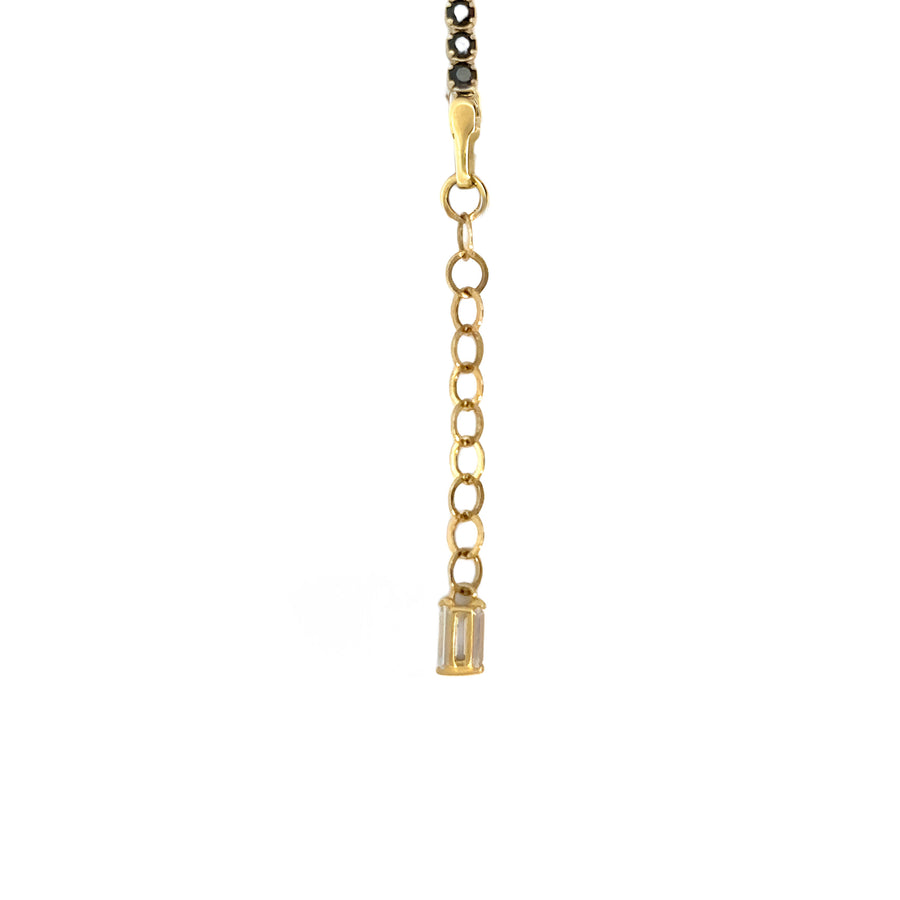 17–20 cm adjustable gold bracelet with black detail
