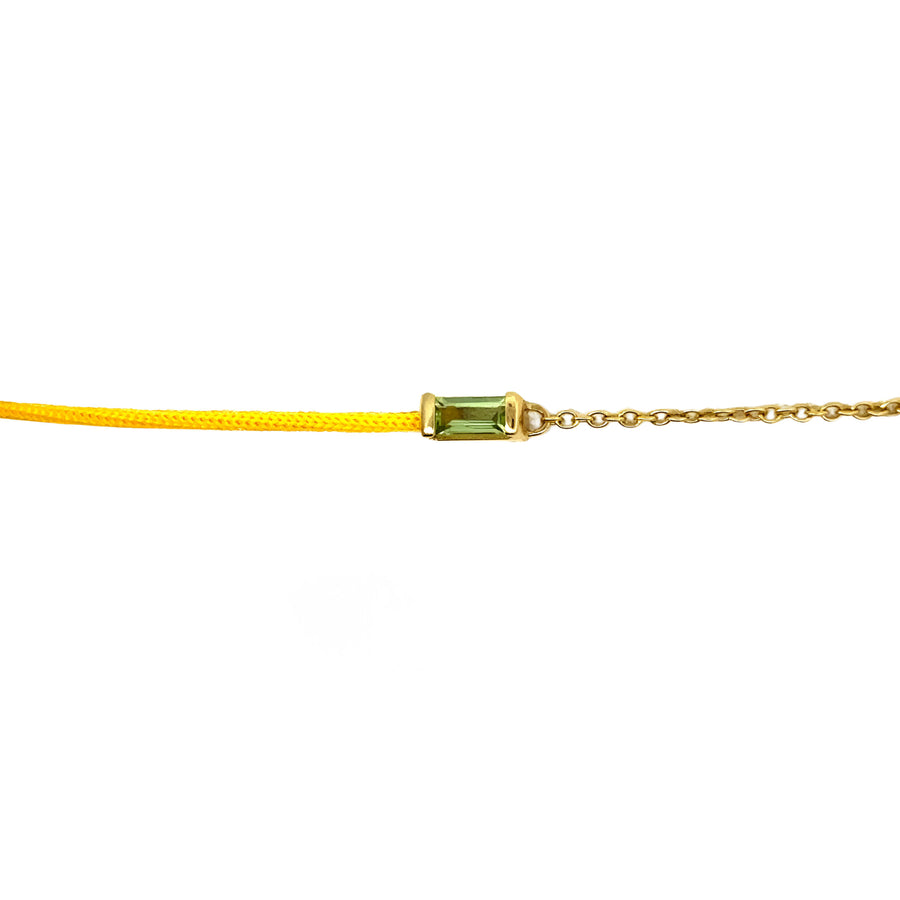 Elegant 18 cm 18k gold bracelet with bright yellow hilo