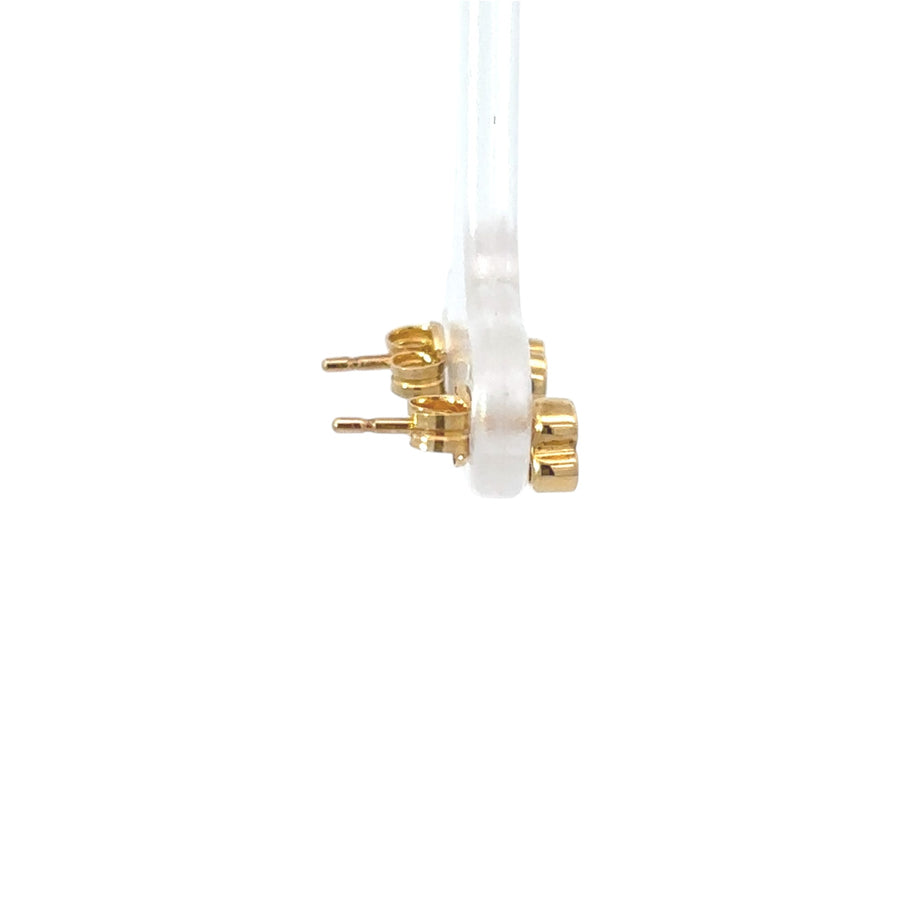 Smooth 18k gold earrings for little girls