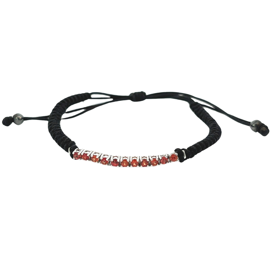 18k gold macrame bracelet with natural stones