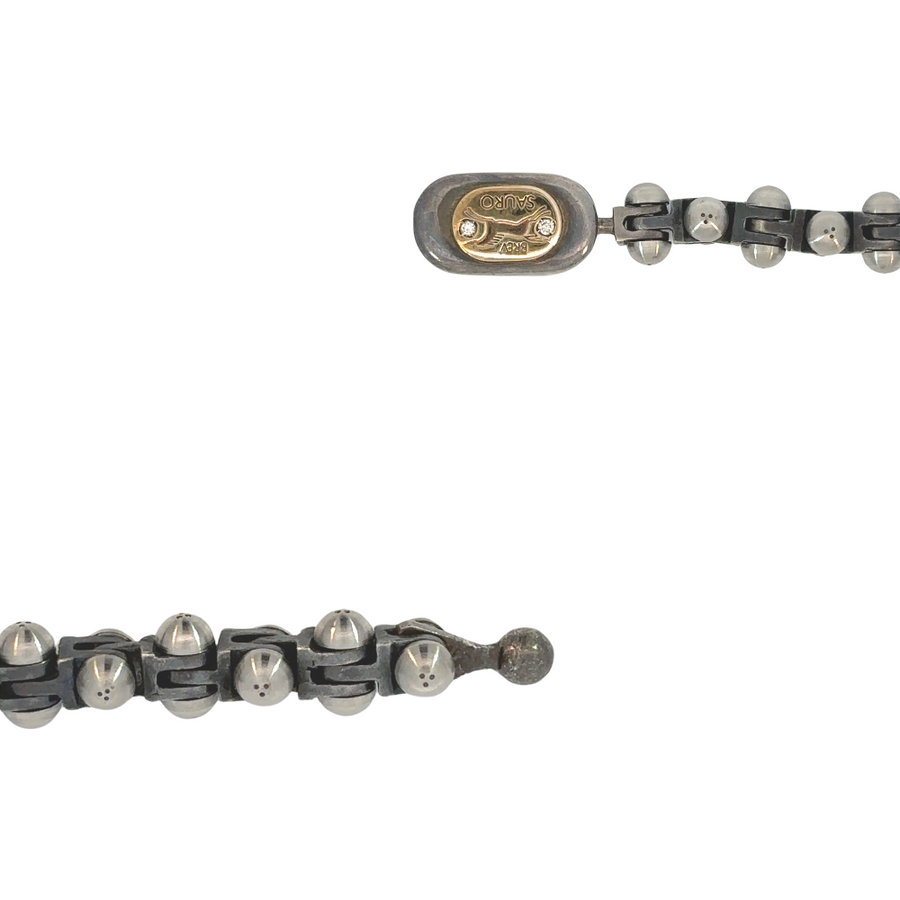 Men’s gold bracelet with diamond, styled with a formal shirt