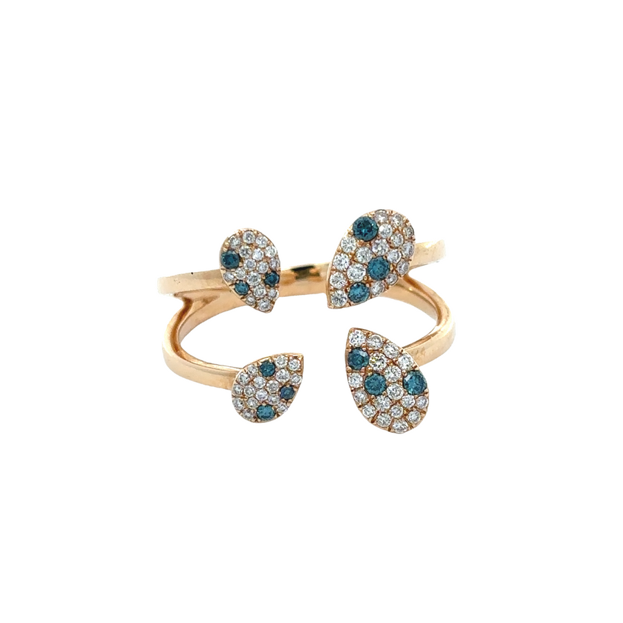 Modern open band ring crafted in 18k gold