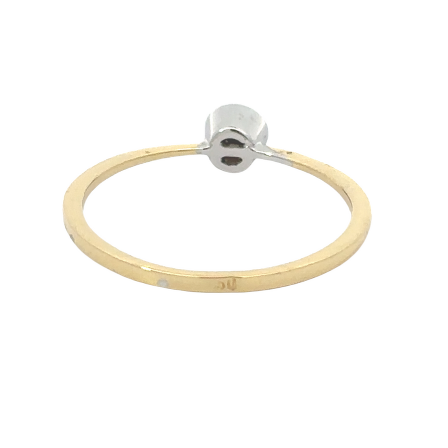 Minimalist gold ring for women with featured stone