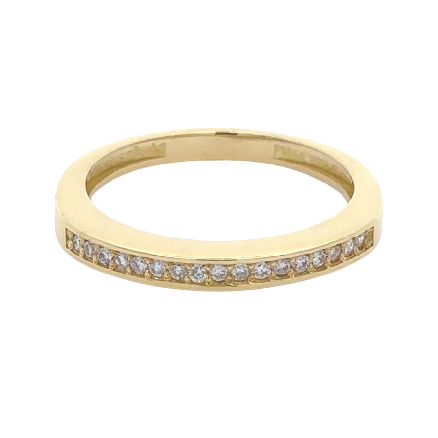 Elegant women’s gold ring with gemstone accents