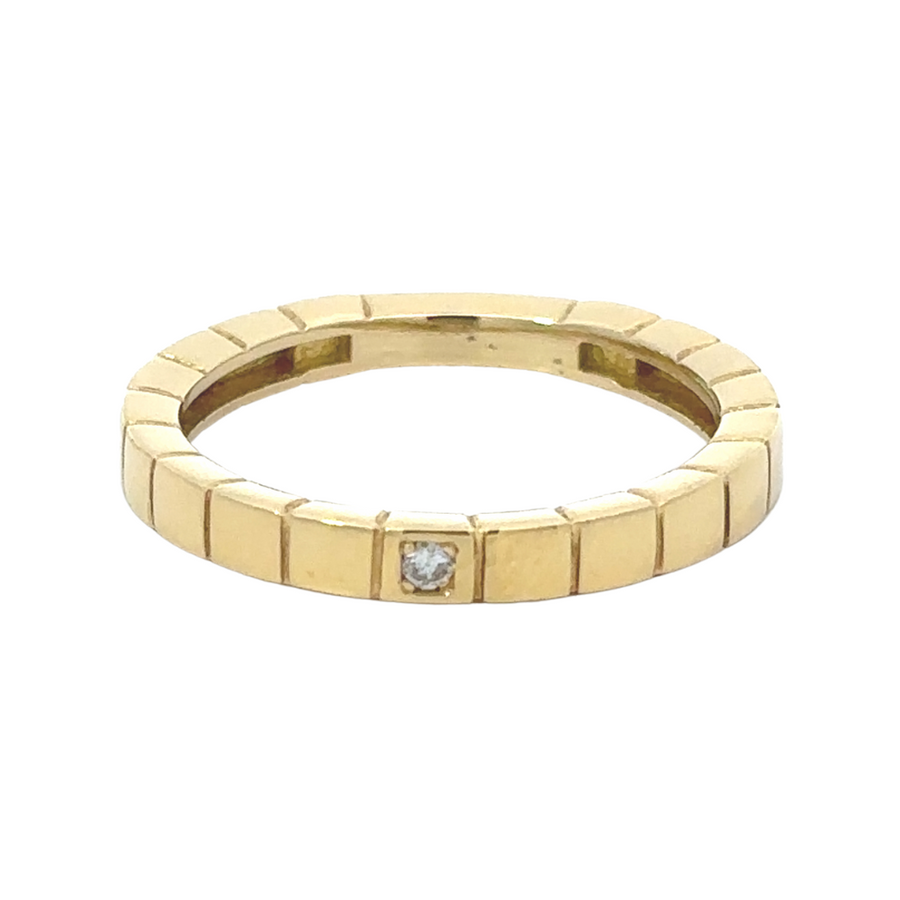 18k gold ring with white stone for women