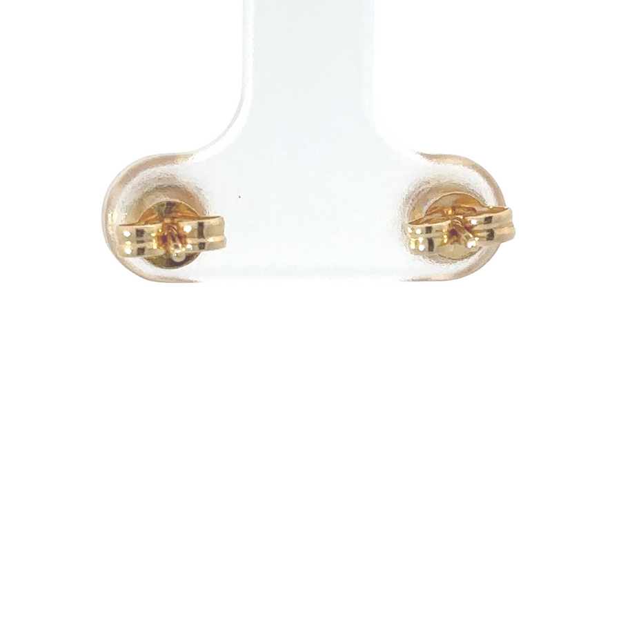 Elegant gold earrings with tiny diamond accents