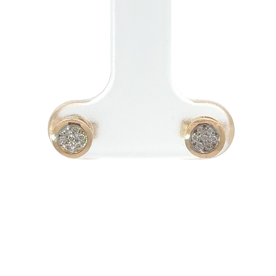Delicate diamond-studded circle earrings for women