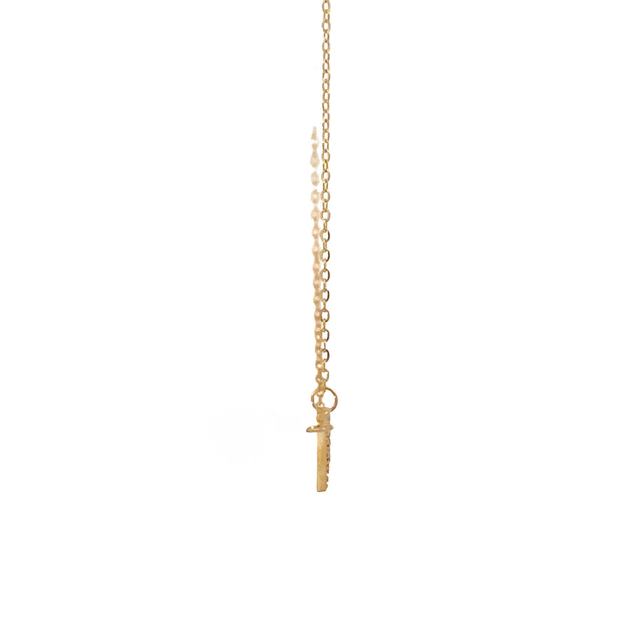 Adjustable gold necklace with triangle for babies and women