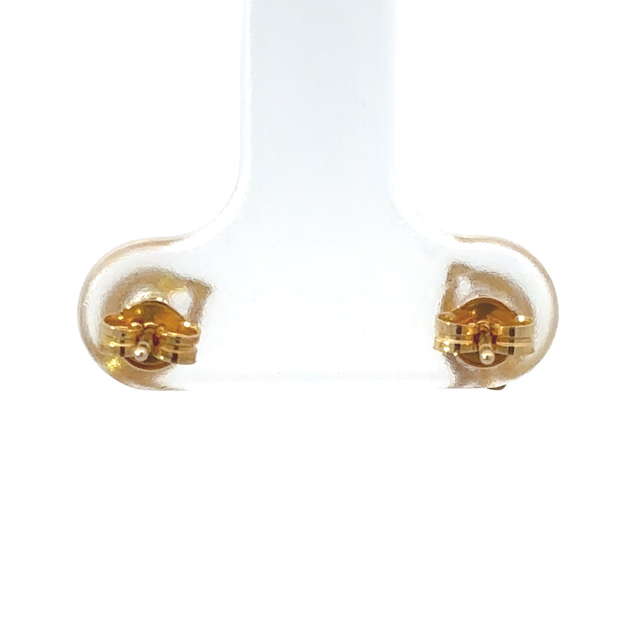 Hypoallergenic gold stud earrings for infant girls