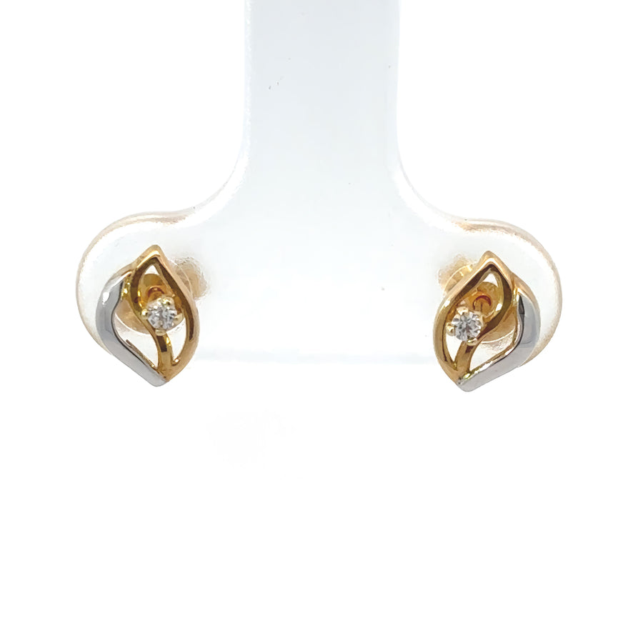 Minimalist 18k gold studs designed for babies