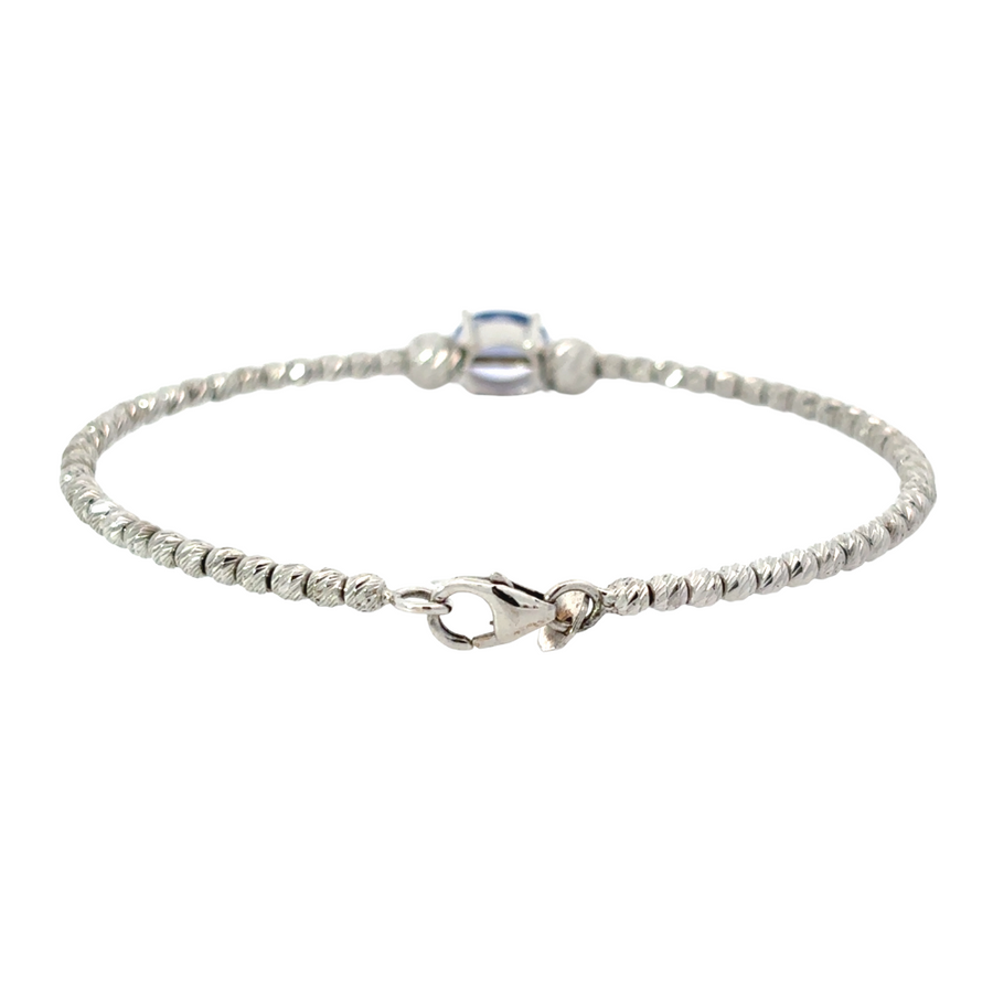 5.7 cm sapphire bracelet crafted from 18k white gold