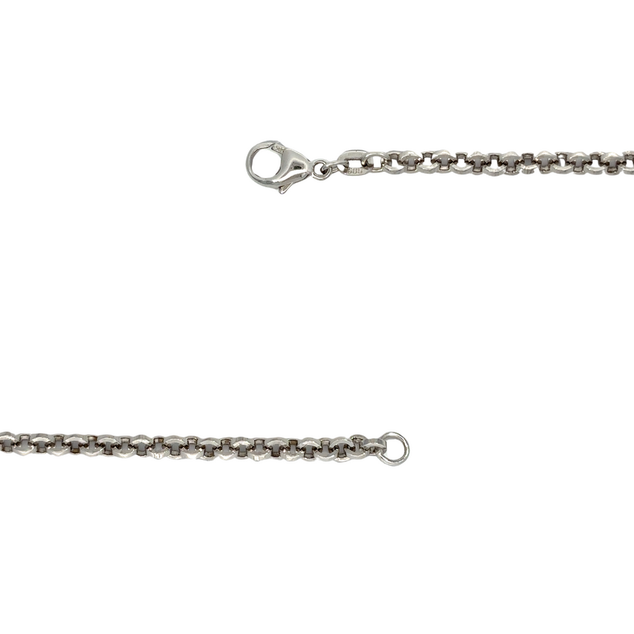 Durable white gold chain necklace for men
